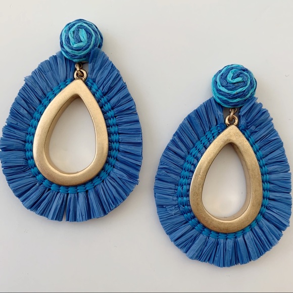 J. Crew Jewelry - J CREW | Teardrop Statement Earrings, Blue